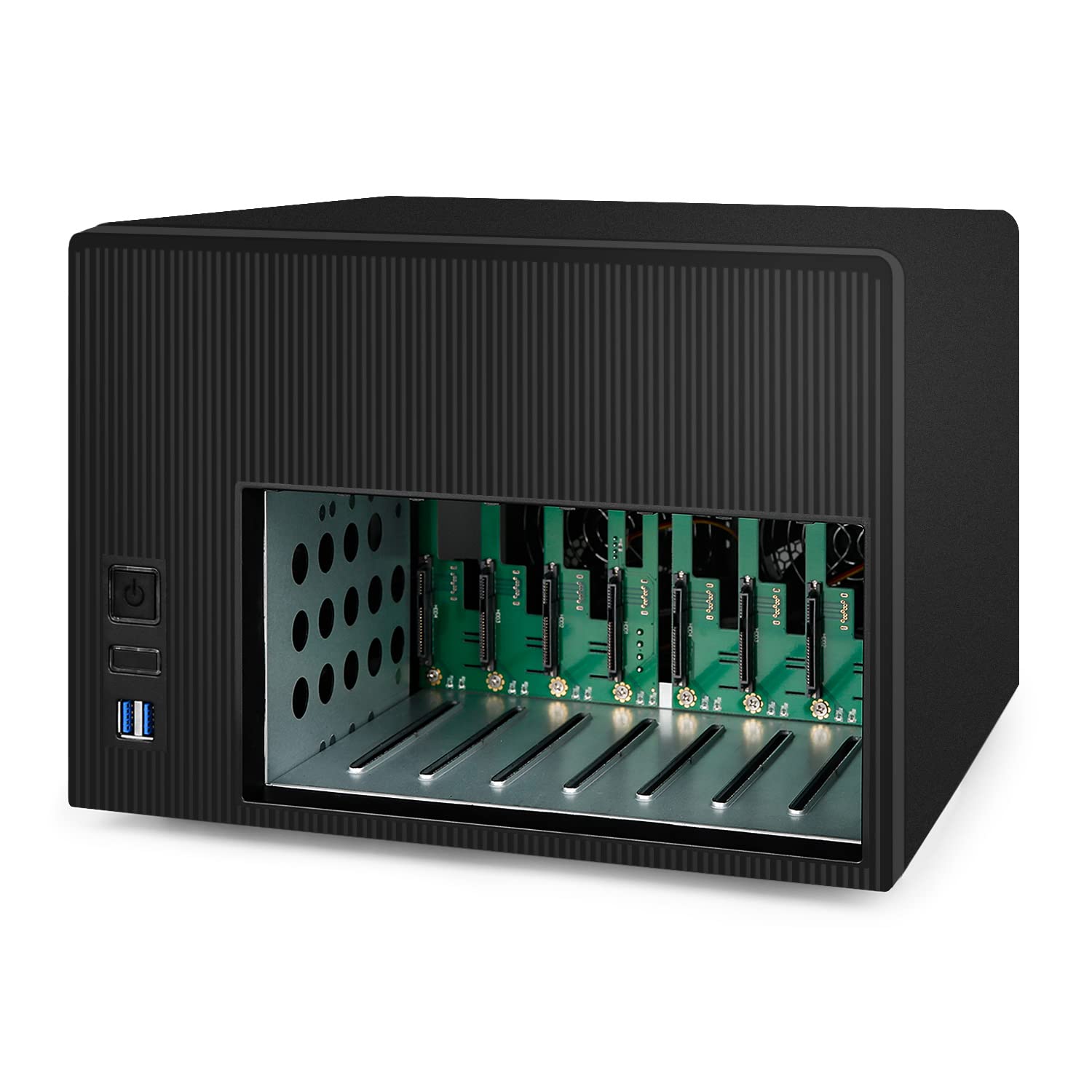 Amazon | AUDHEID 8ベイミニITX Micro ATX NASケース、ホットスワップ